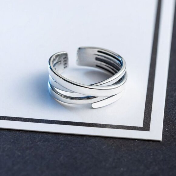 Multilayer Sterling Silver Ring - Picture 2 of 3